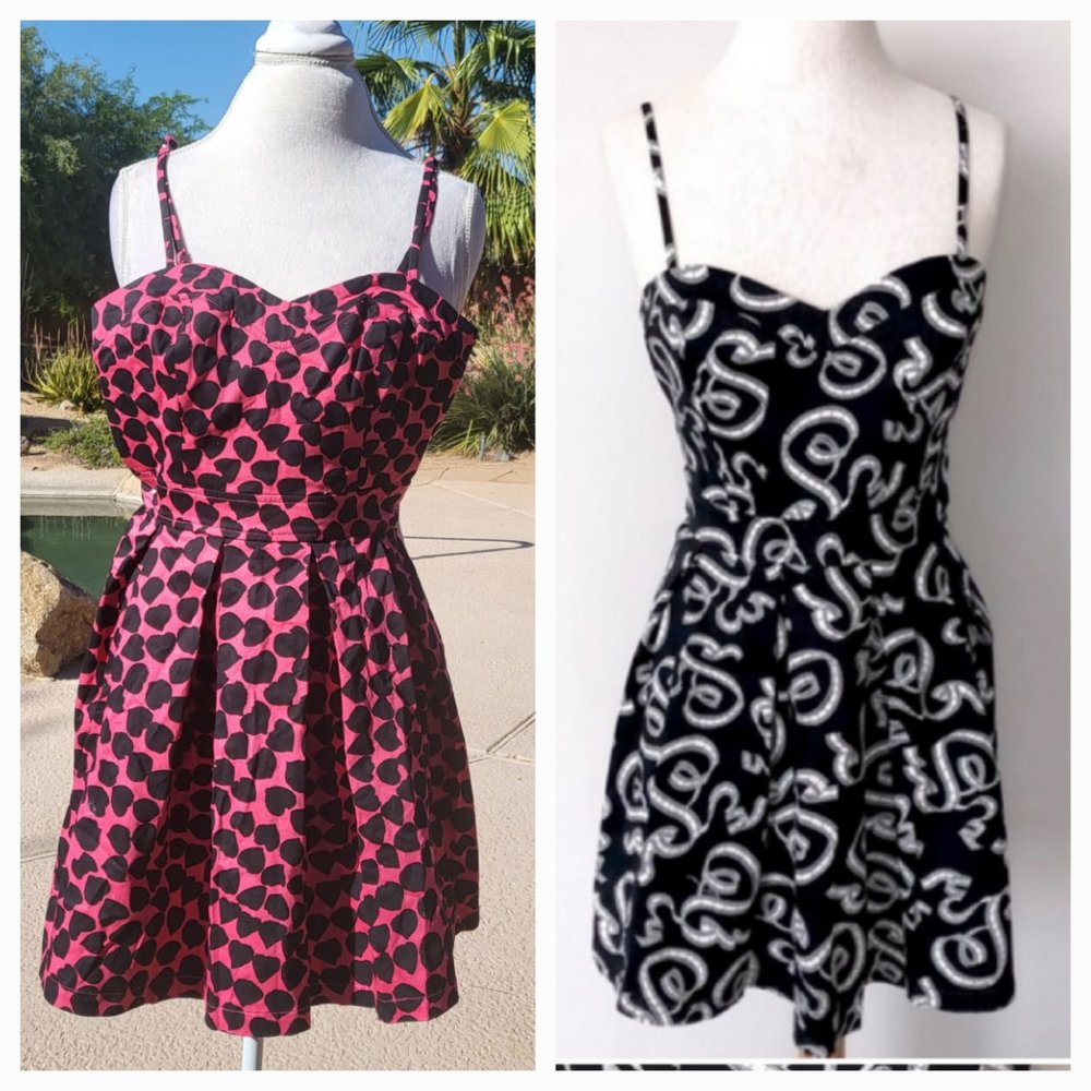 Lot of 2 Marilyn Monroe brand 1950s pinup retro style sundress skater fit flare